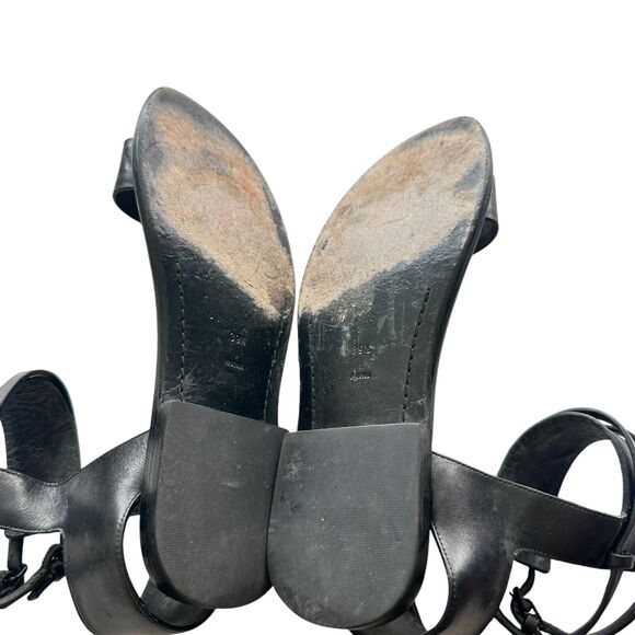 Alexander Wang Alec Ankle Cuff Black Leather flat sandals 39.5 US 8.5 - Picture 9 of 10